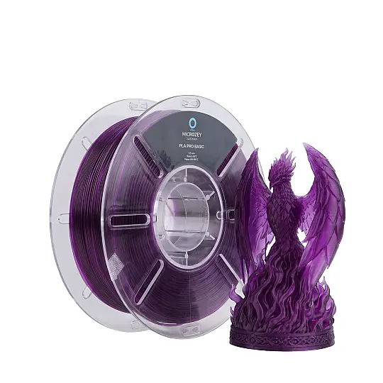 PLA Pro Basic Şeffaf Mor - 1.75 mm - 1 KG Filament
