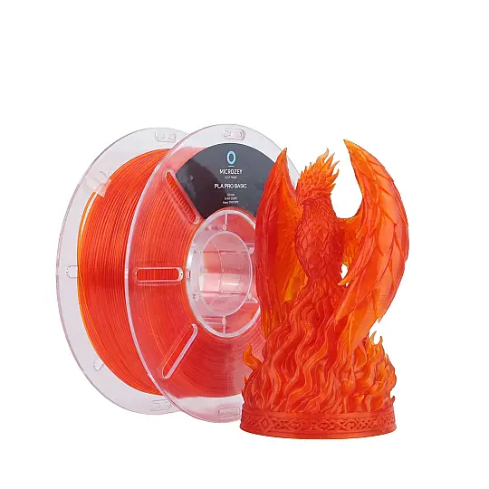 PLA Pro Basic Şeffaf Turuncu - 1.75 mm - 1 KG Filament