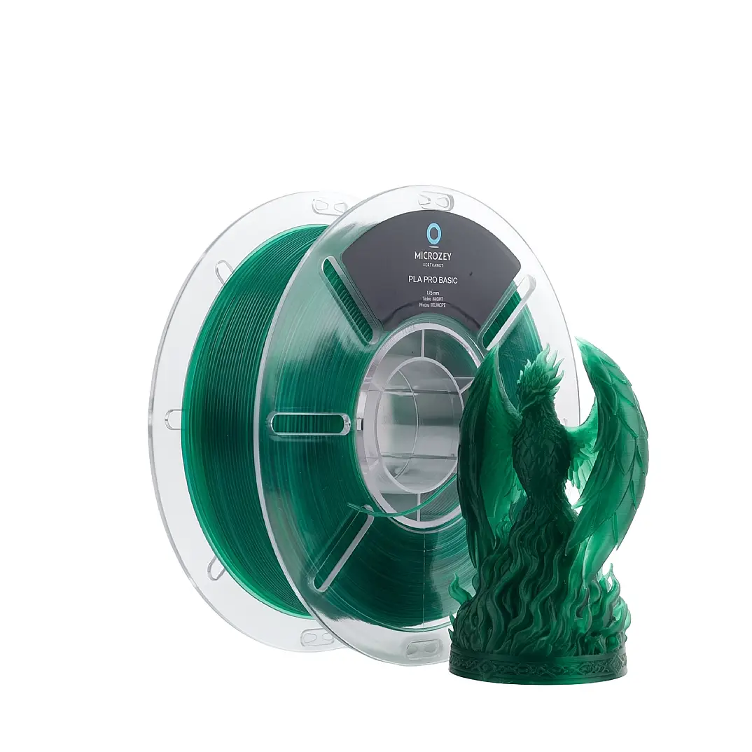 PLA Pro Basic Şeffaf Yeşil - 1.75 mm - 1 KG Filament - 1