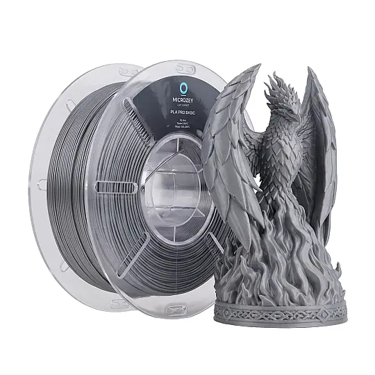 PLA Pro Basic Silk Gümüş Gri - 1.75 mm - 1 KG Filament