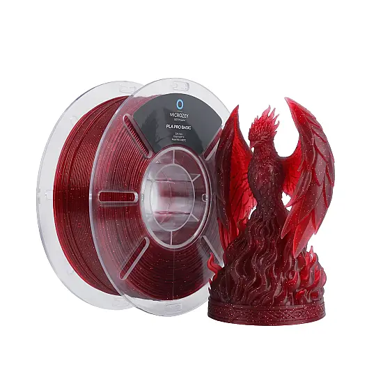 PLA Pro Basic Simli Kırmızı - 1.75 mm - 1 KG Filament