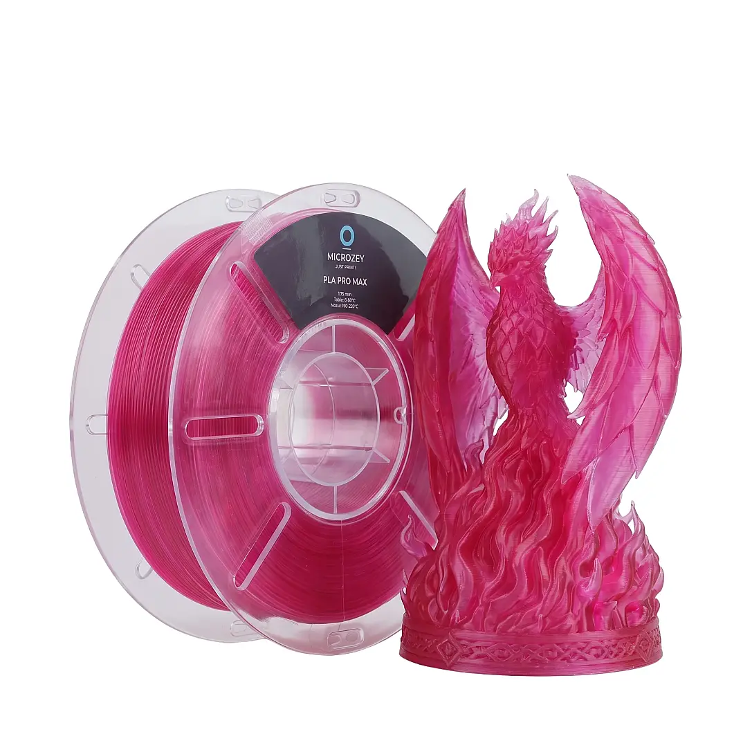 PLA Pro Max Şeffaf Pembe - 1.75 mm - 1 KG Filament - 1
